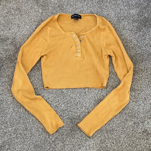 Streetwear Society Tops - Streetwear Society Golden Ribbed Knit Top